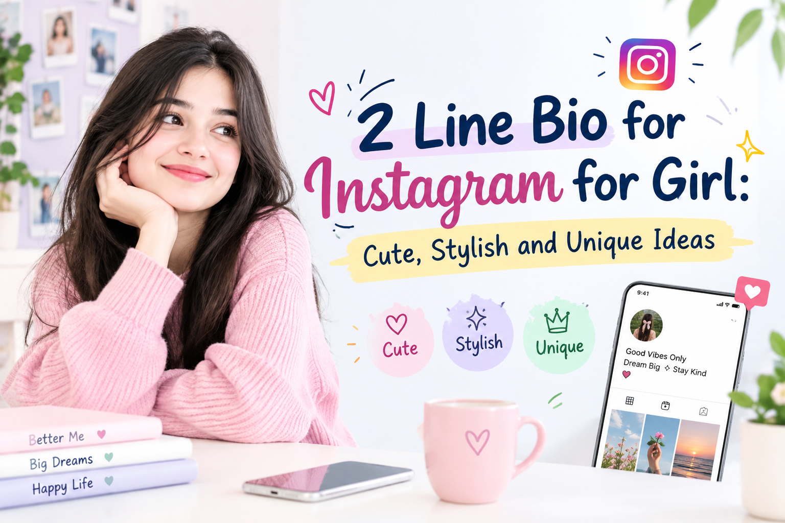 2 line bio for instagram for girl